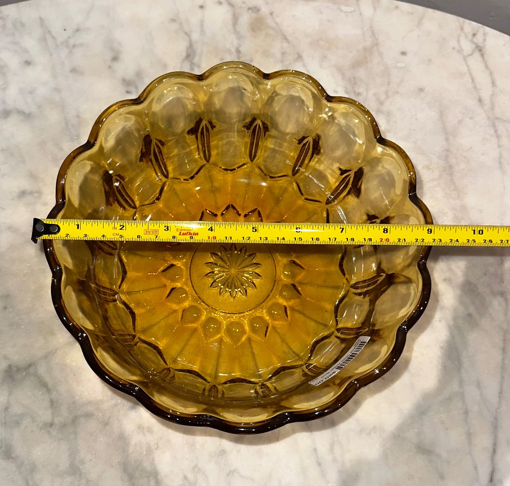 Carnival Glass Amber Bowl
