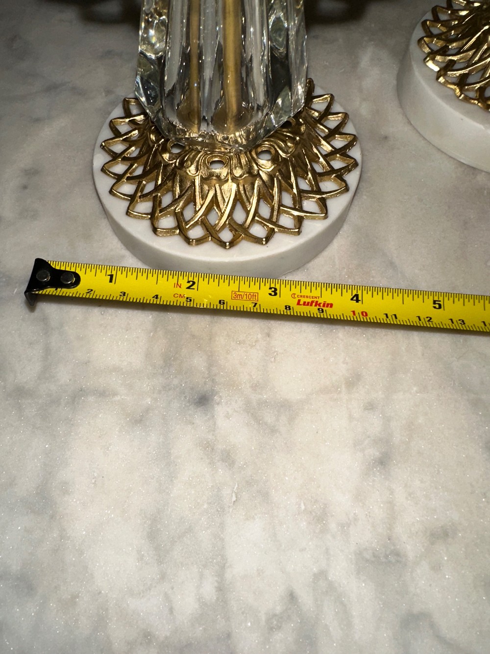 Pair (2) Vintage 1972 Hollywood Regency Candle Holders