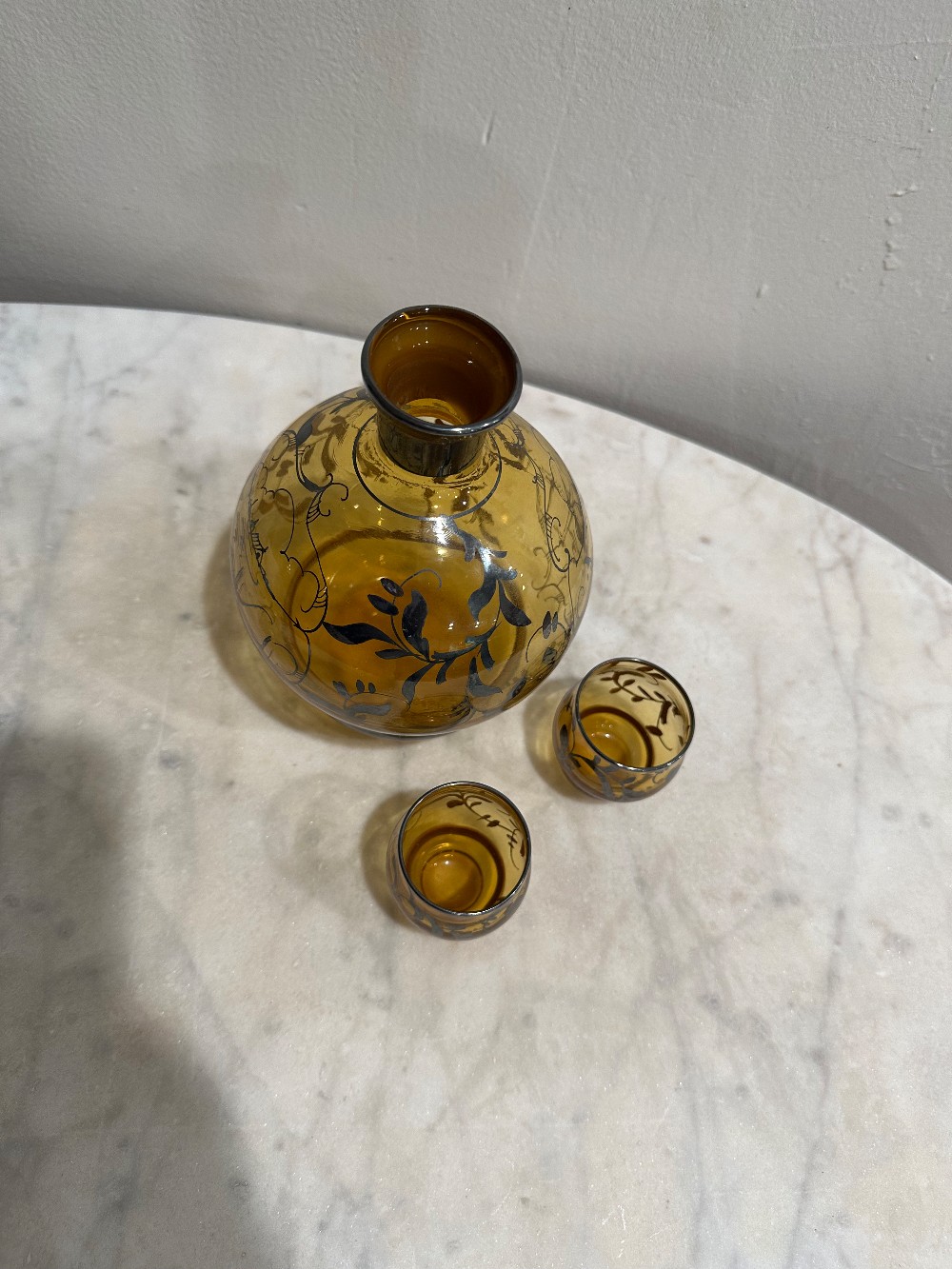 Venetian Amber Decanter Set
