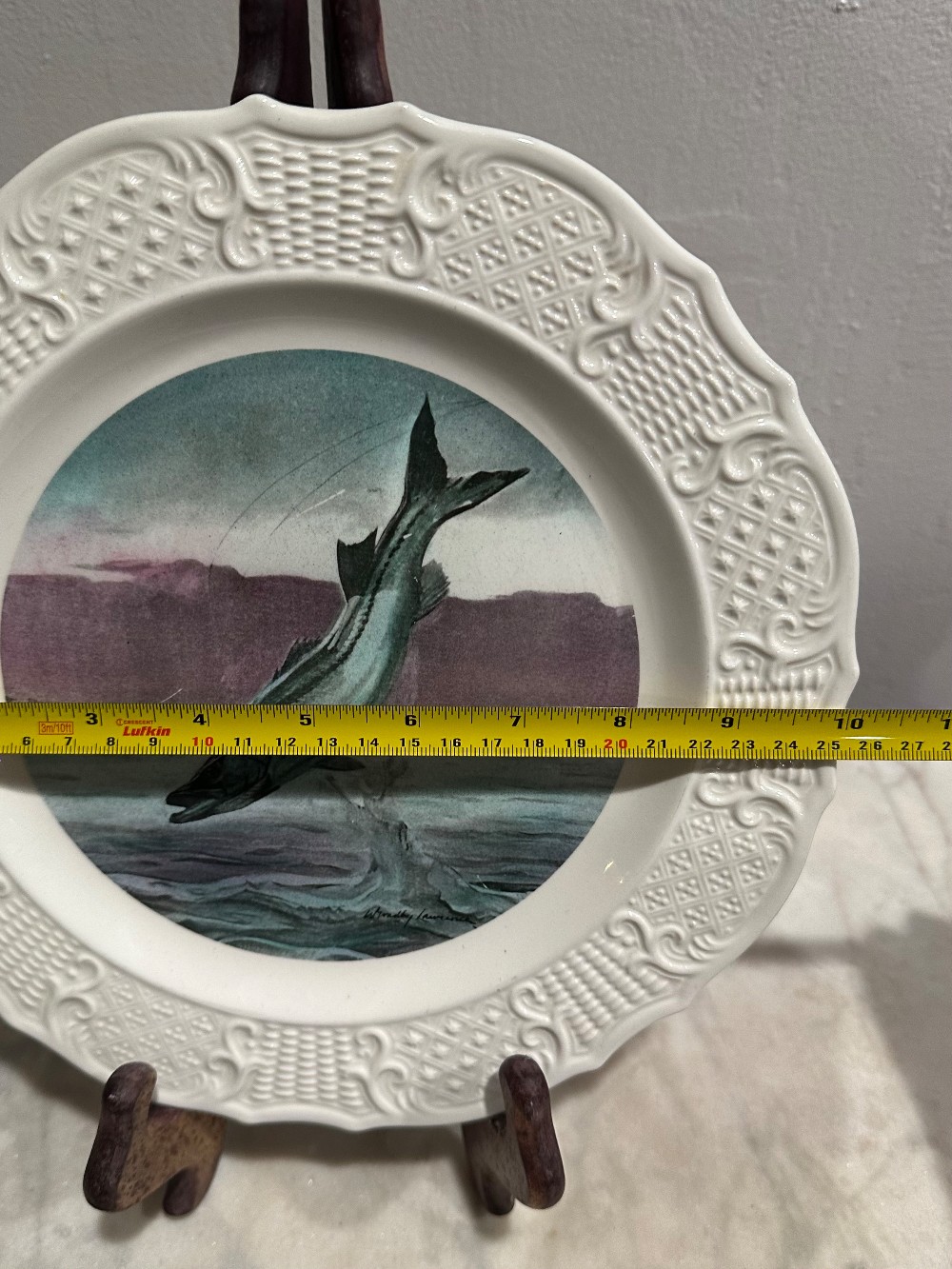 Fish Platter Hand Painted 70's