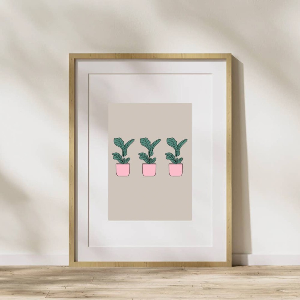 Three Fiddle Leaf Print