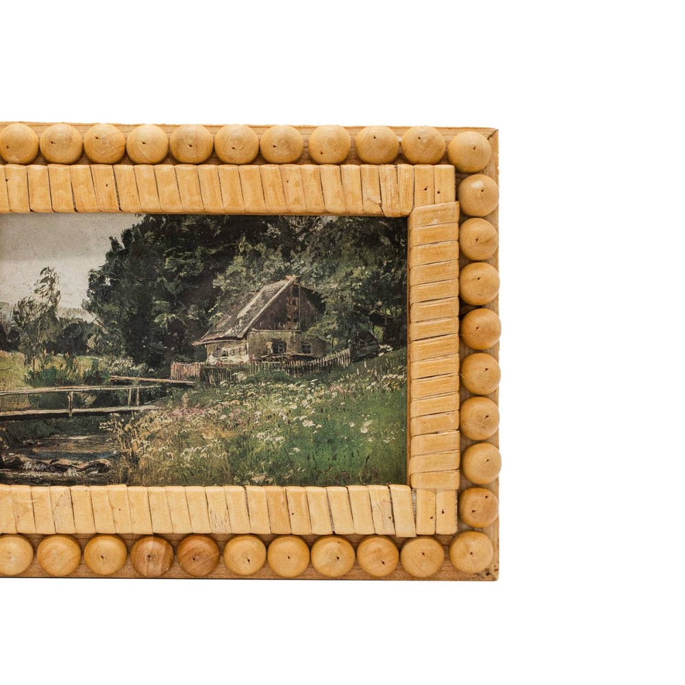 Wood Bead Picture Frame