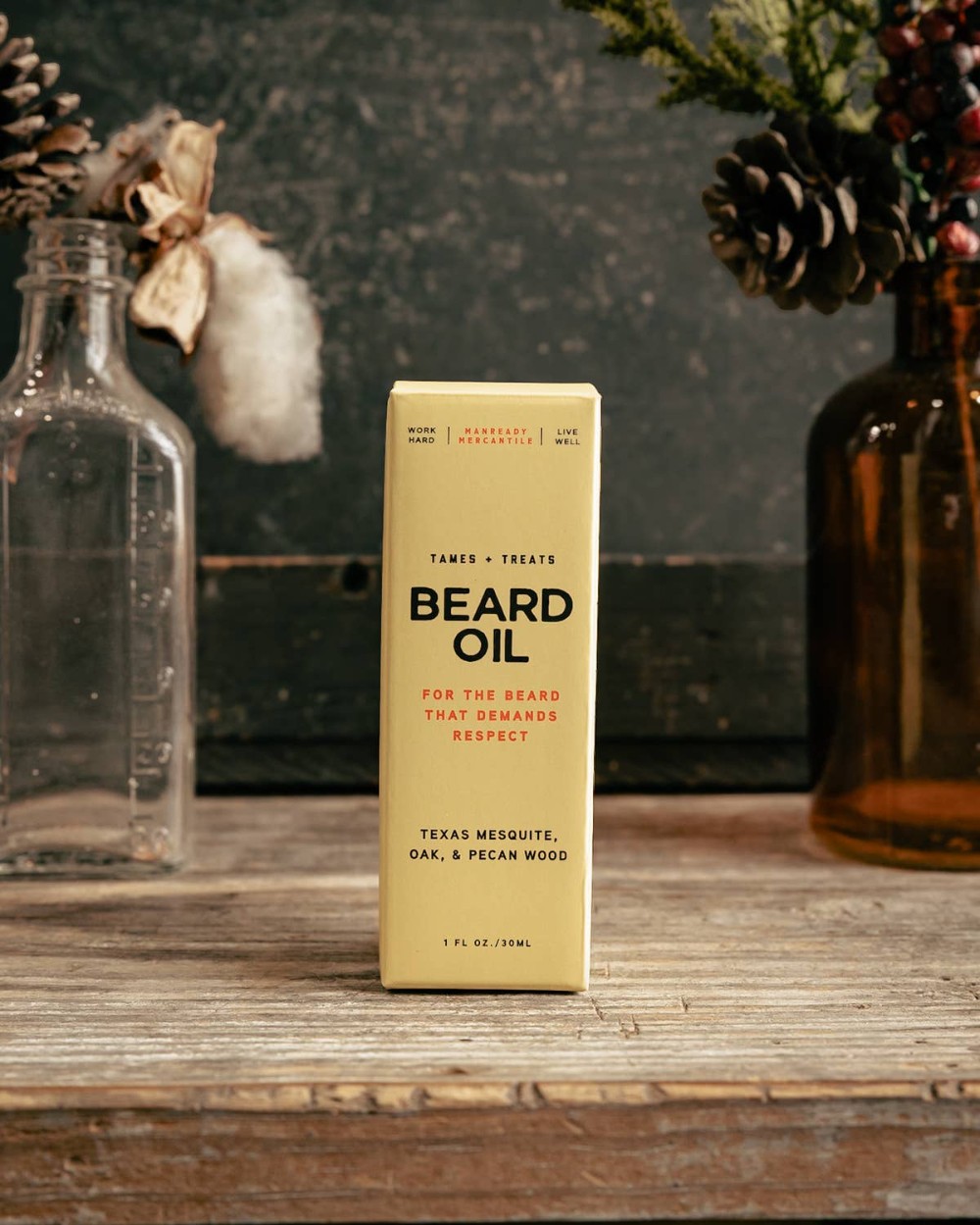 Beard Oil Tan Label