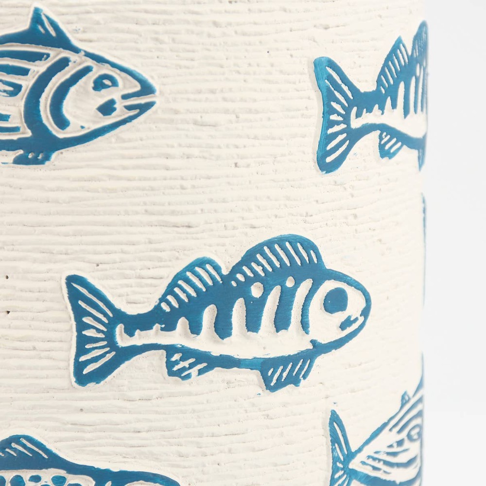 Blue Fish Vase