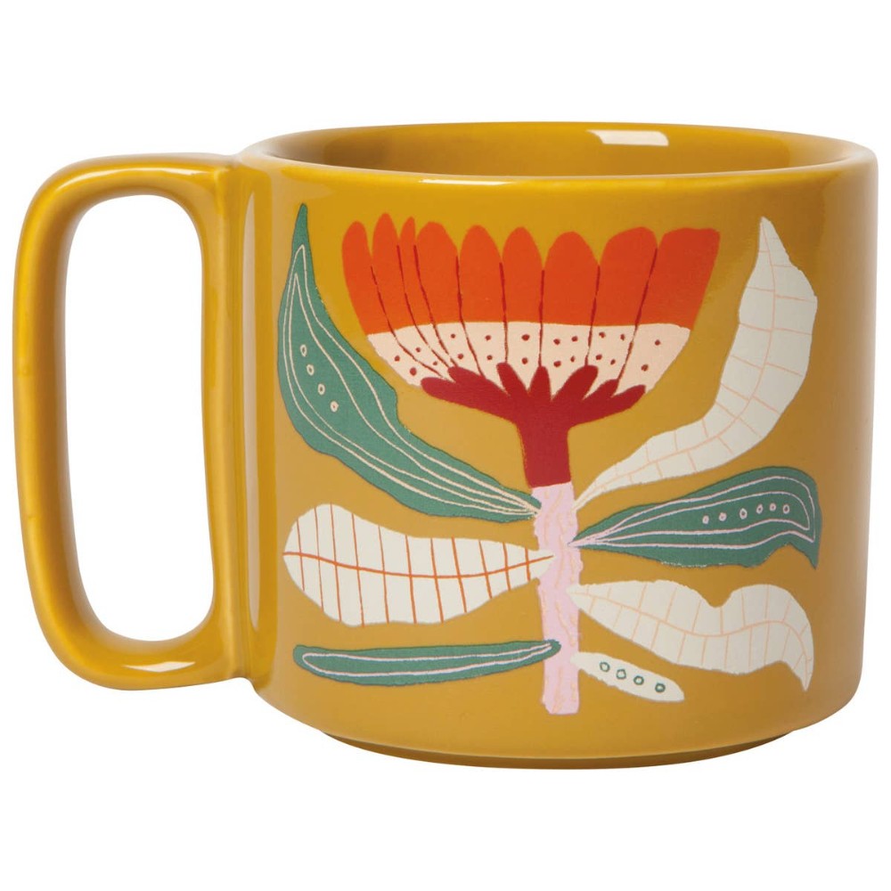 Mustard Floral Mug