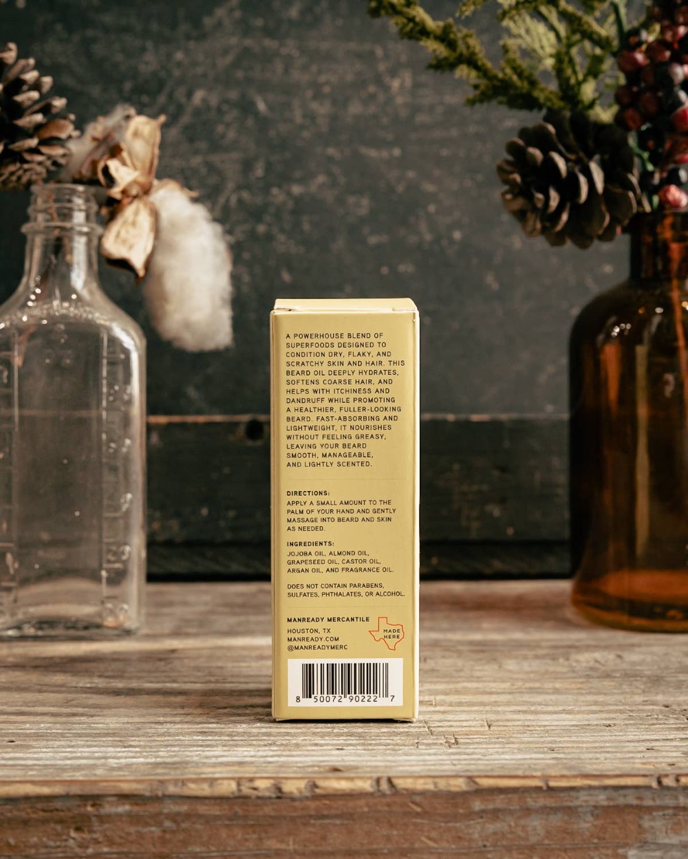 Beard Oil Tan Label