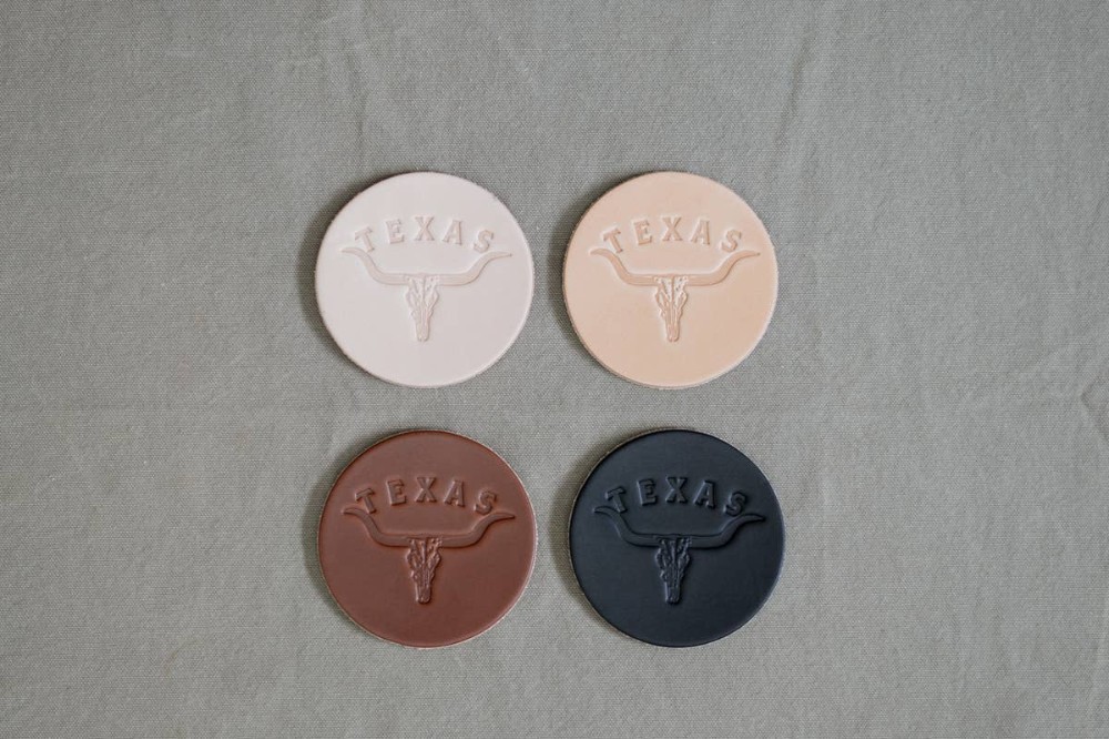 Leather Coaster Longhorn