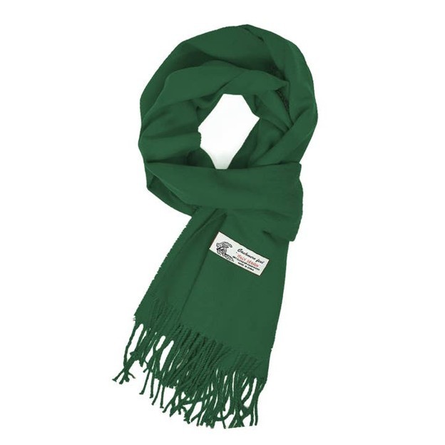 RMR - Cashmere Feel Plaid Winter Scarf, Green