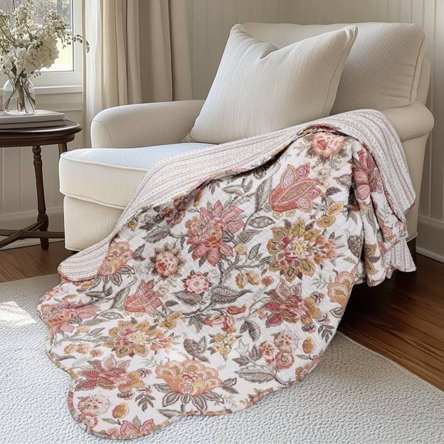RMR - Blair Quilted Throw, Rust