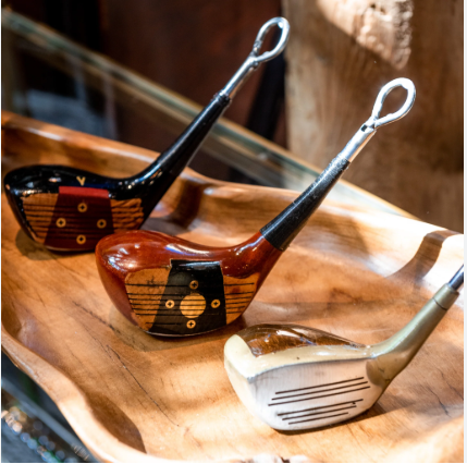 SCM/ Golf Club Bottle Opener-- Vintage Wood