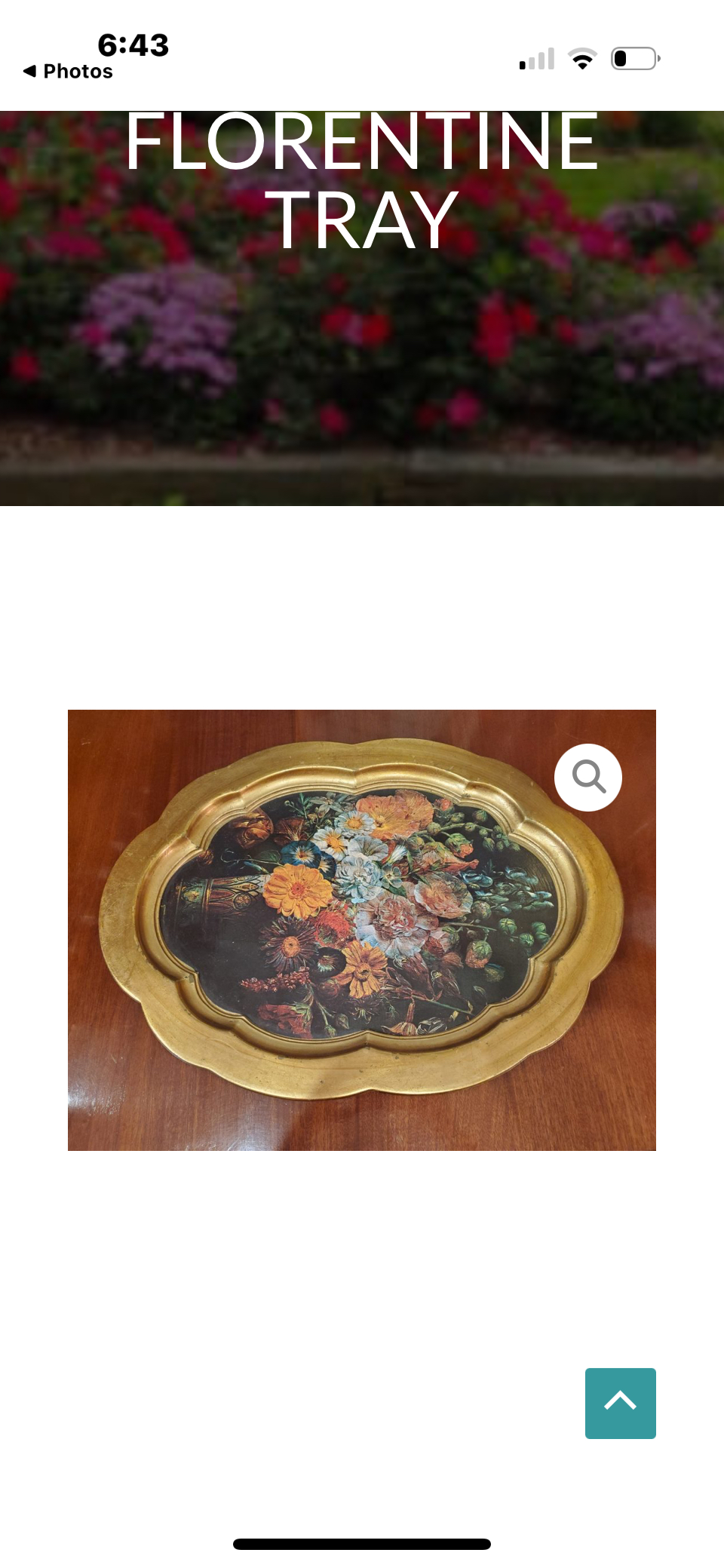 TXS DGW vintage florentine tray