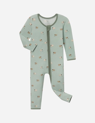 TTR Lamb Bamboo Convertible Footed Onesie