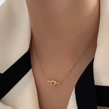 TTR Titanium Steel Non-Tarnish Knotted Necklace