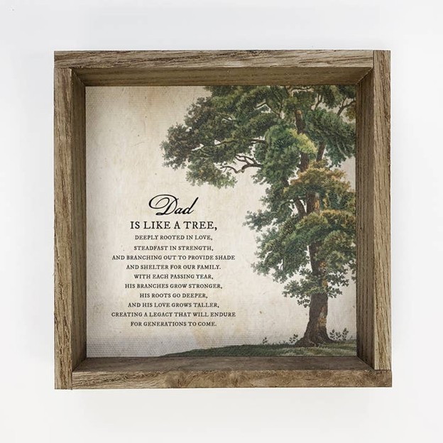 RMR - Dad Is Like A Tree Poem Print