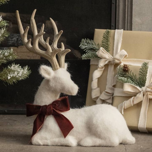 RMR - Cream Felt Deer