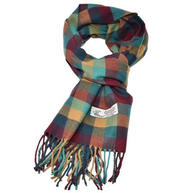 RMR - Cashmere Feel Plaid Winter Scarf, Earth Toned Plaid