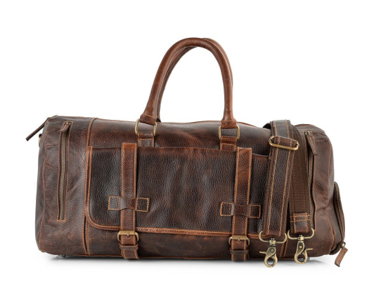SCM/ Full Grain Leather Duffel/Travel Bag