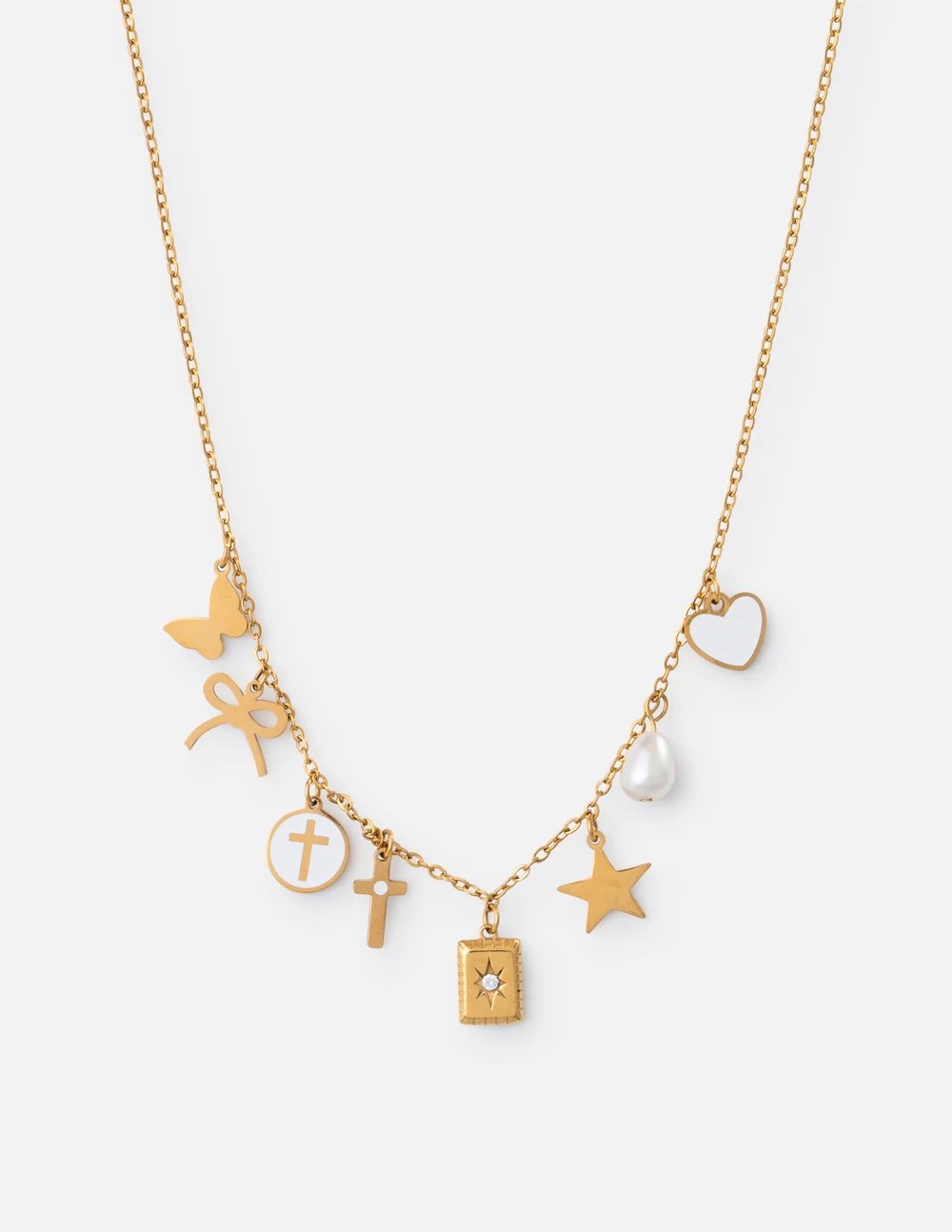 Four Layers Charm Necklace