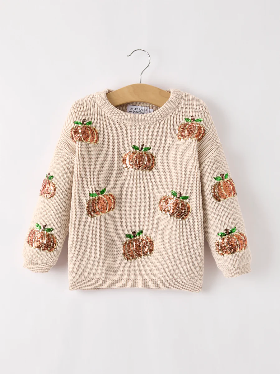 JAZ - Pumpkin Sequin Sweater