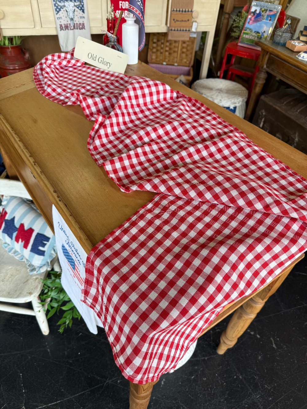 RMR Red Gingham Table Runner
