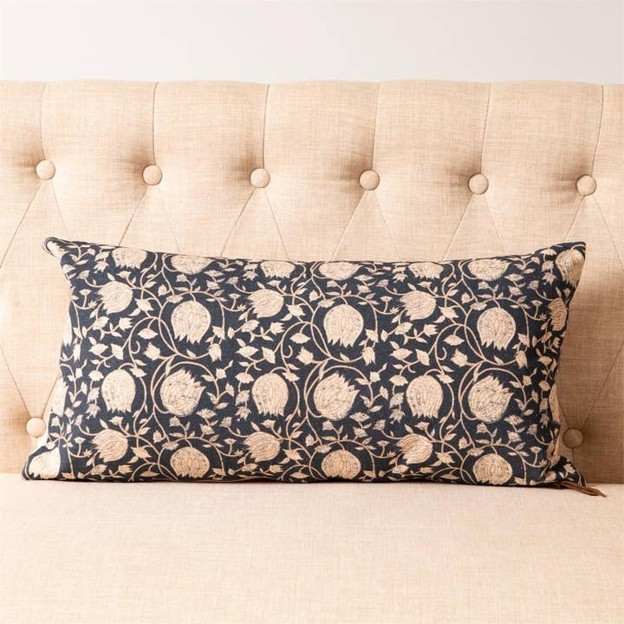 RMR - Lumbar Pillow - Navy Floral