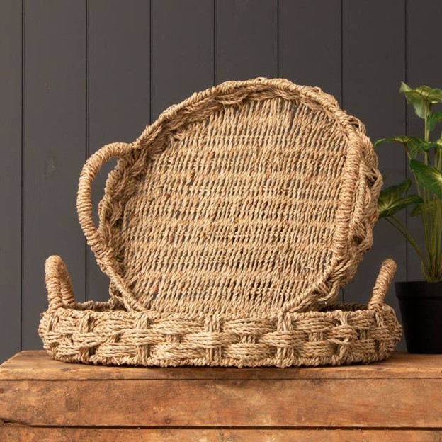 RMR - Handmade Braided Seagrass Tray 18