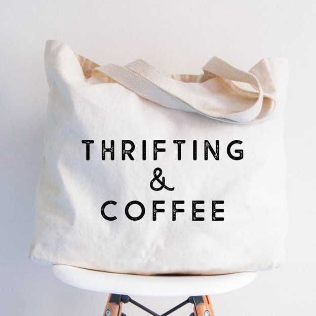 RMR - Thrifting & Coffee Tote Bag