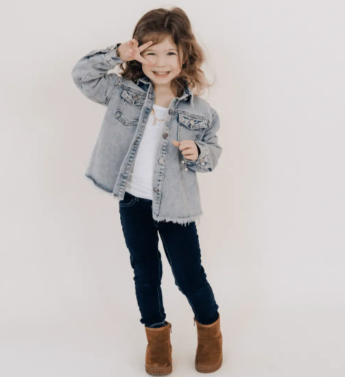 R&J  - Raw Hem Denim Jean Jacket