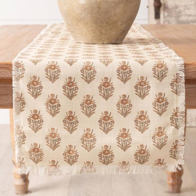 RMR - Neutral Floral Table Runner