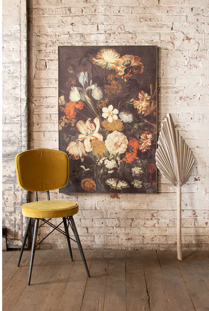 740 Framed Moody Floral   32