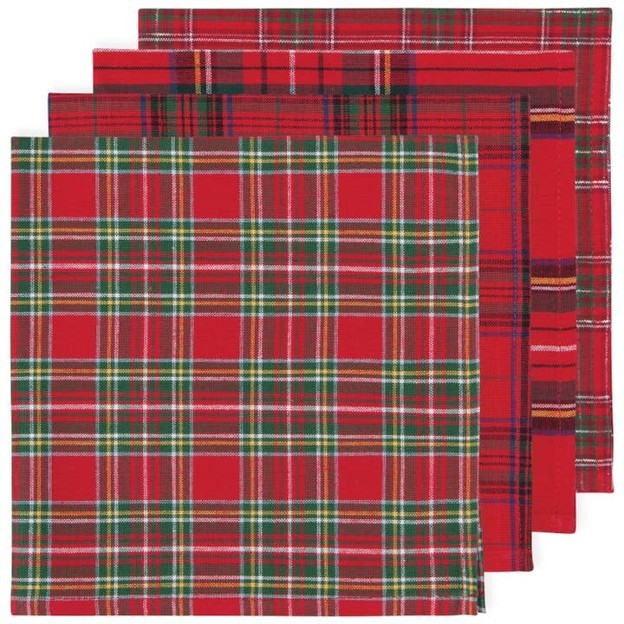 RMR - Christmas Plaid Woven Napkins Set of 4