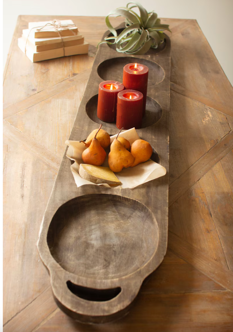 740- Wooden Dark Brown Tray