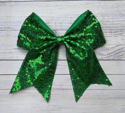 JAZ  - Green Sequin Hair Bow