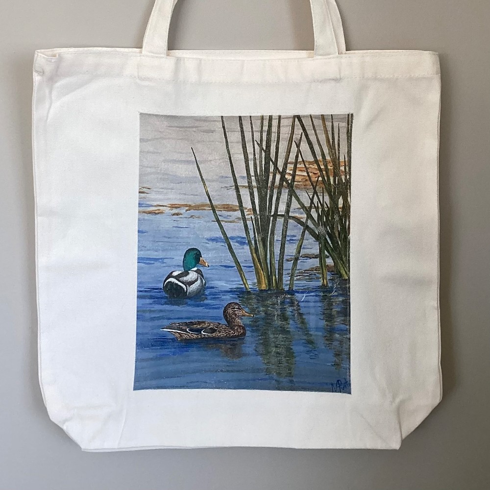 Duck in a Pond Tote, 15x15