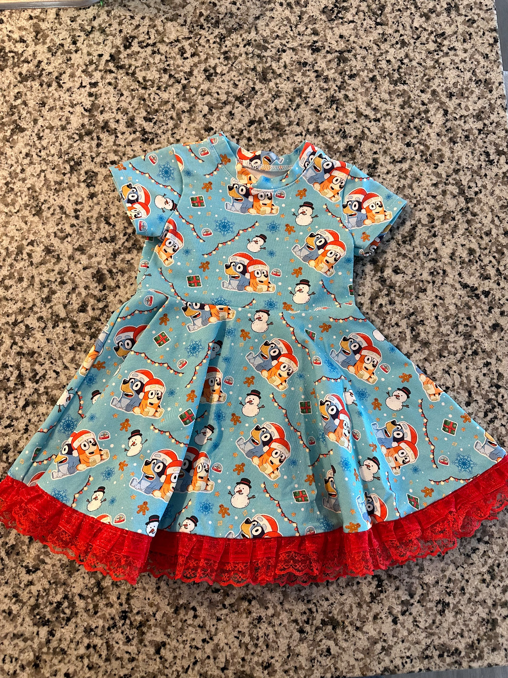Holiday Special - Lace Trim 6-9M Heeler Holiday
