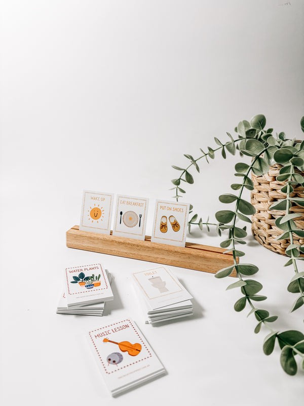 72 Daily Routine Cards & Stand