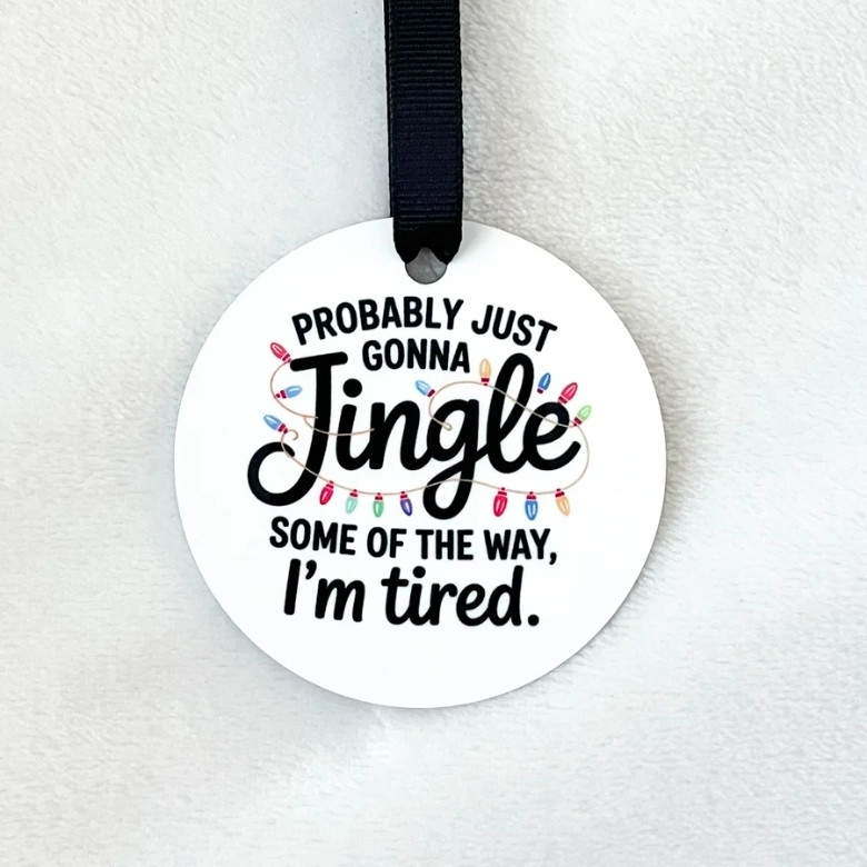 Jingle Part Of The Way Metal Ornament