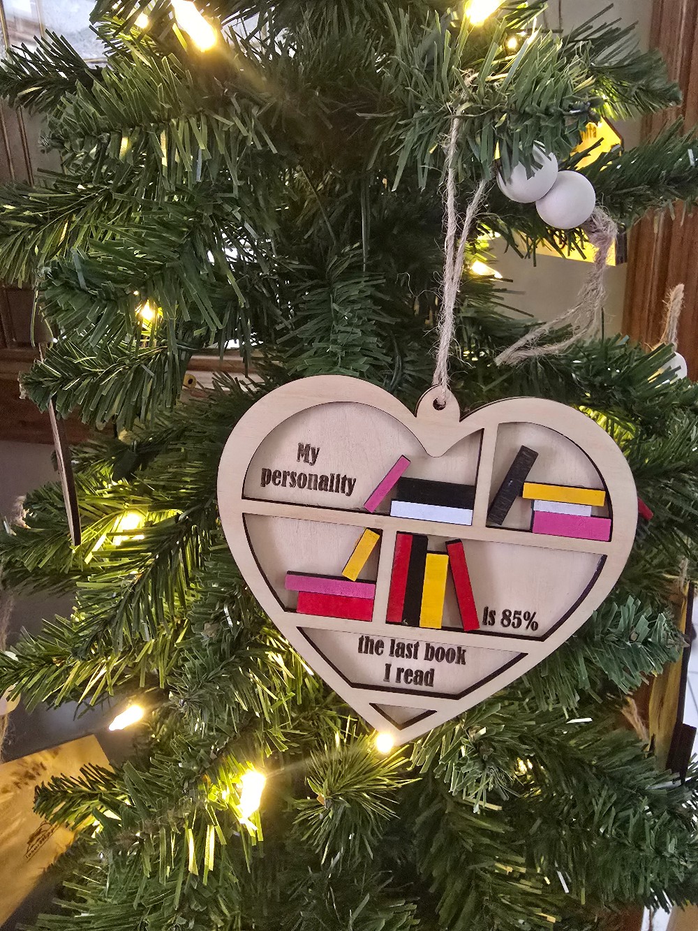 Heart-shaped Book Christmas Ornaments