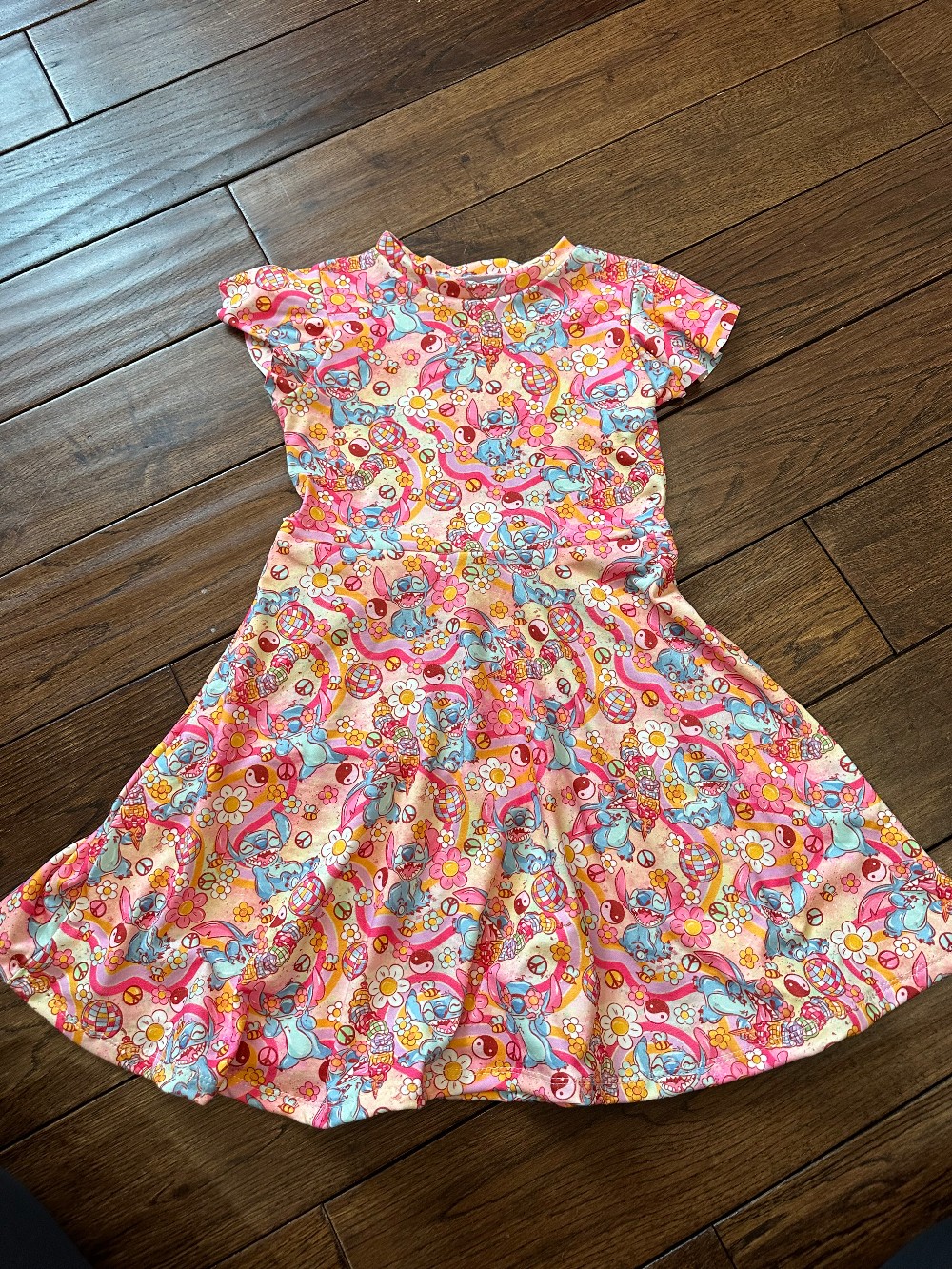 Size 5T Twirl Sleeve Twirl Dress Retro Stitch