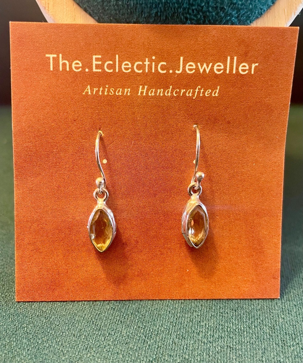 Citrine pendant earrings