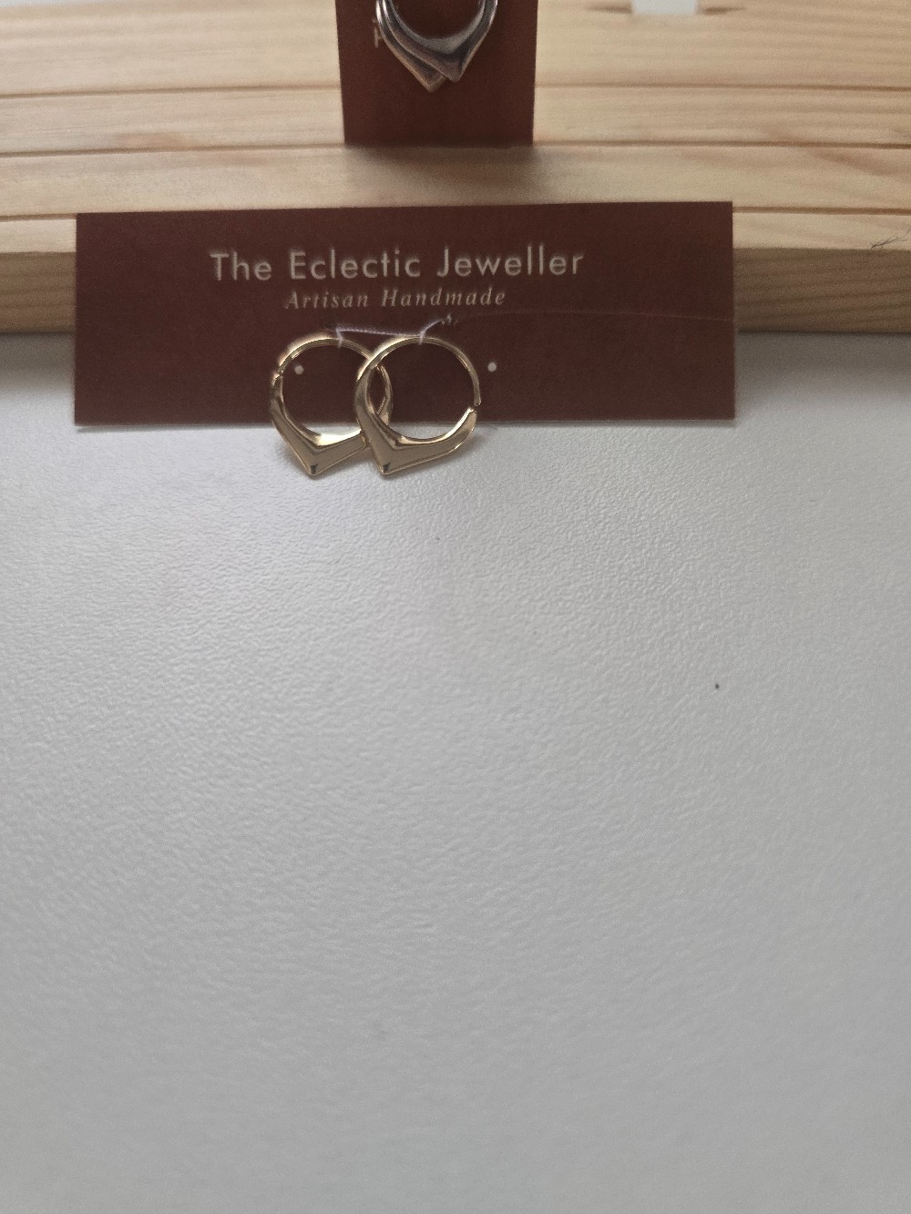 Medium Argentium Hoops - Gold Fileld