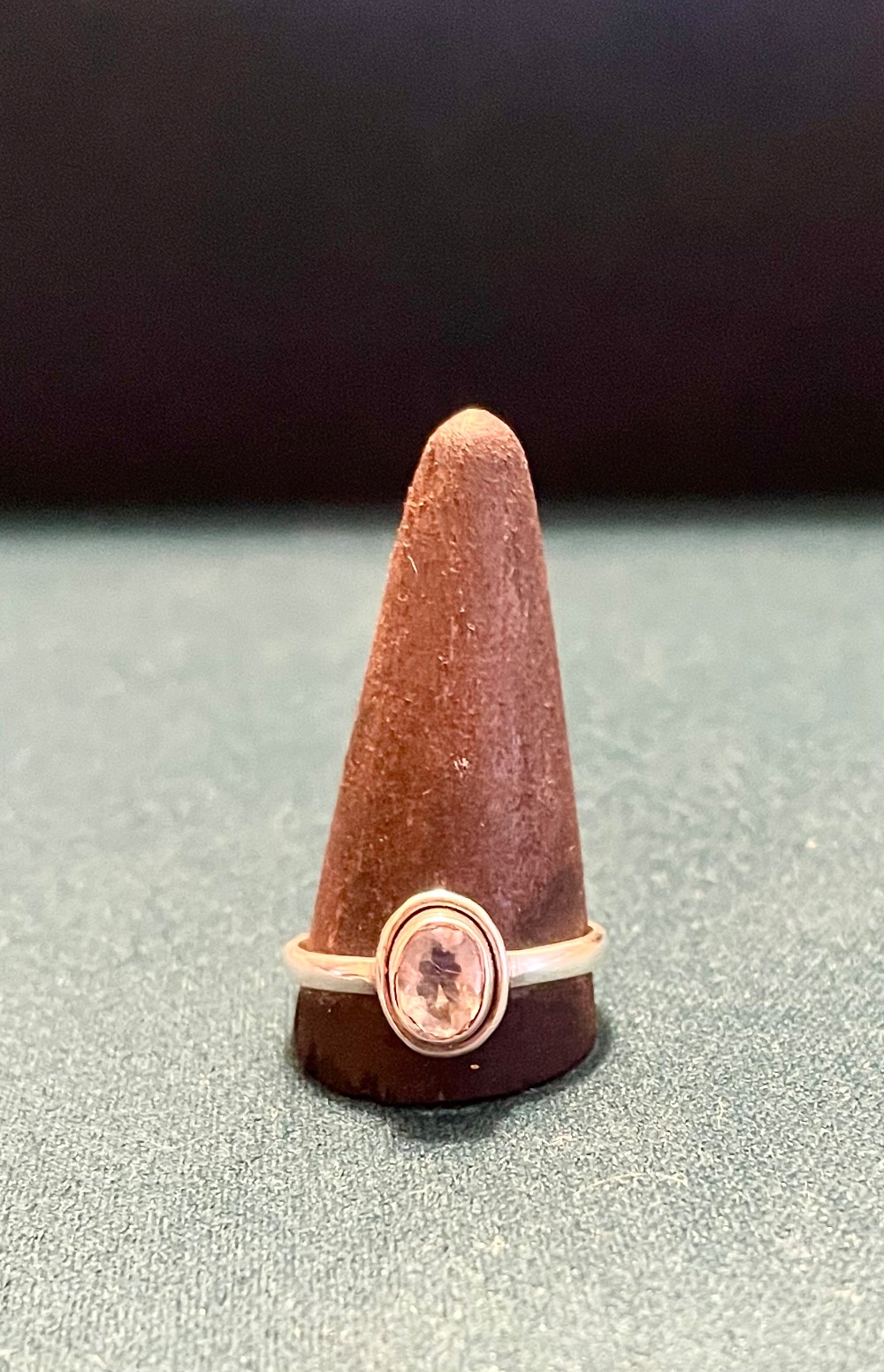 Moonstone Faceted Silver Ring