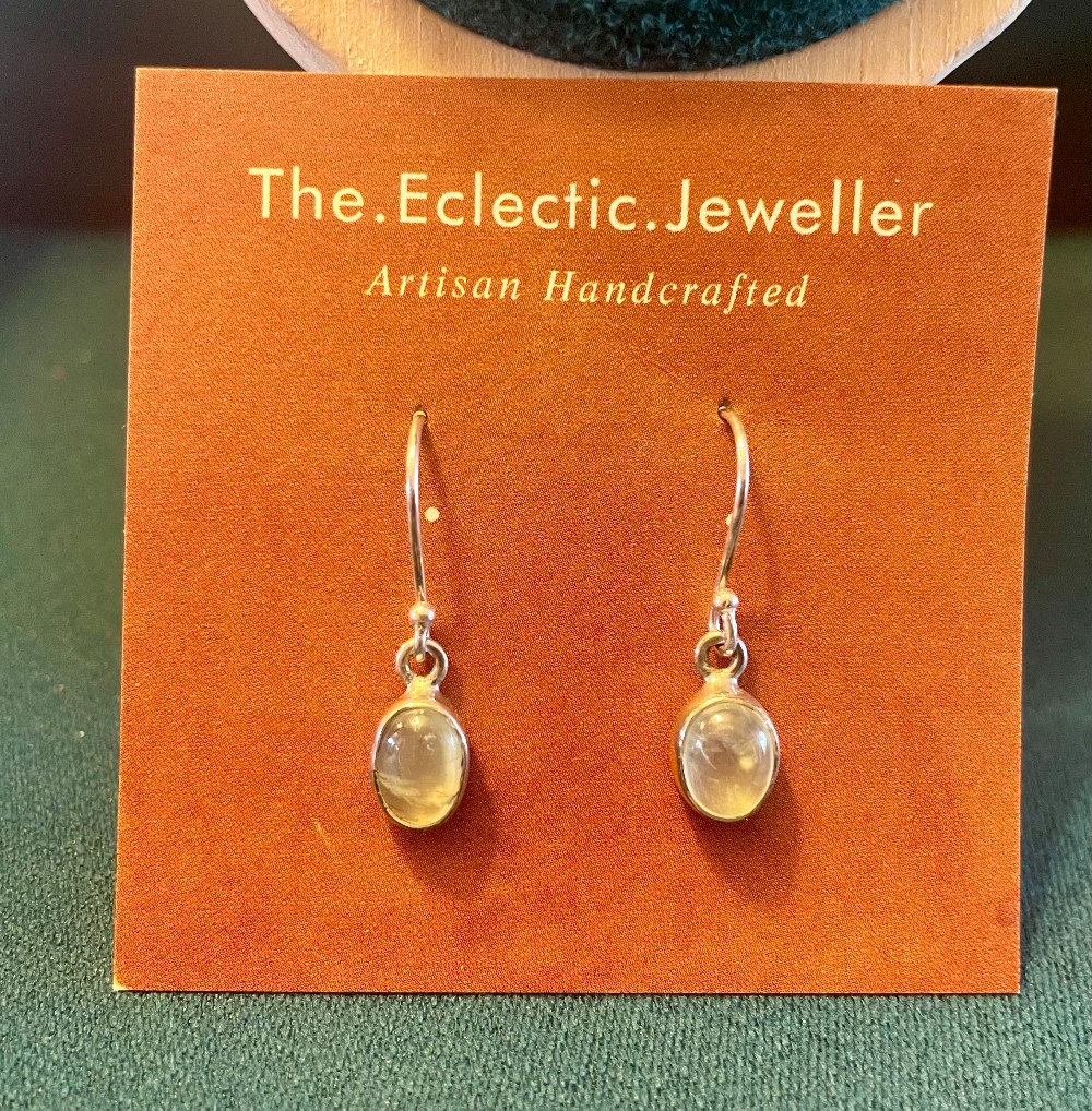 Prehnite pendant earrings