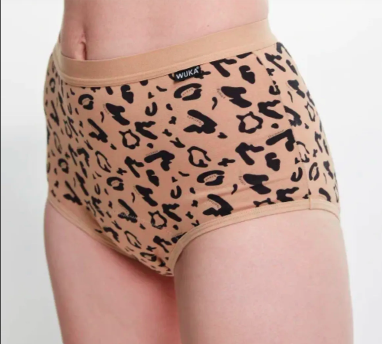 WUKA Leopard Print High Waist Period Underwear