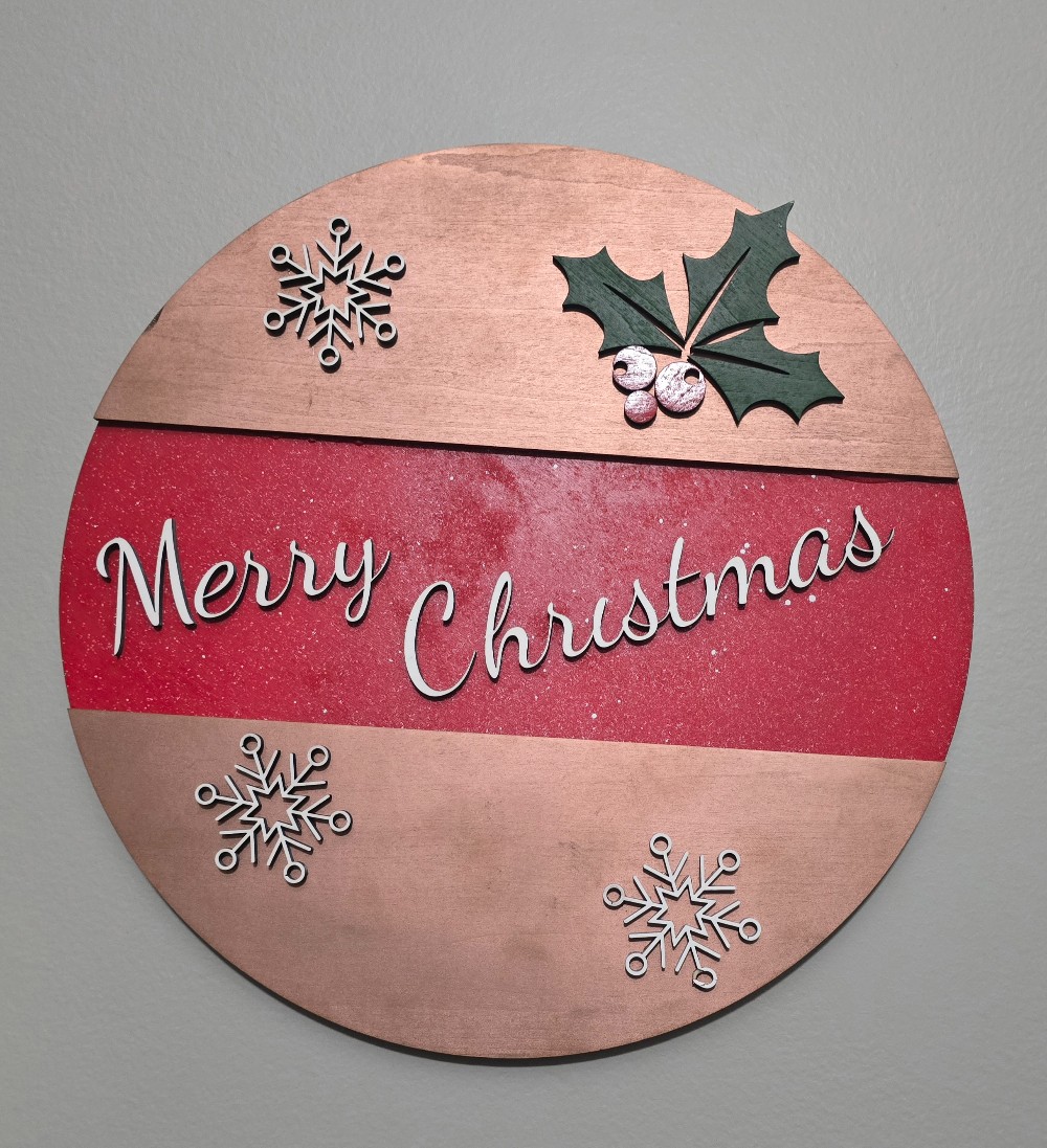 Merry Christmas Wooden Sign