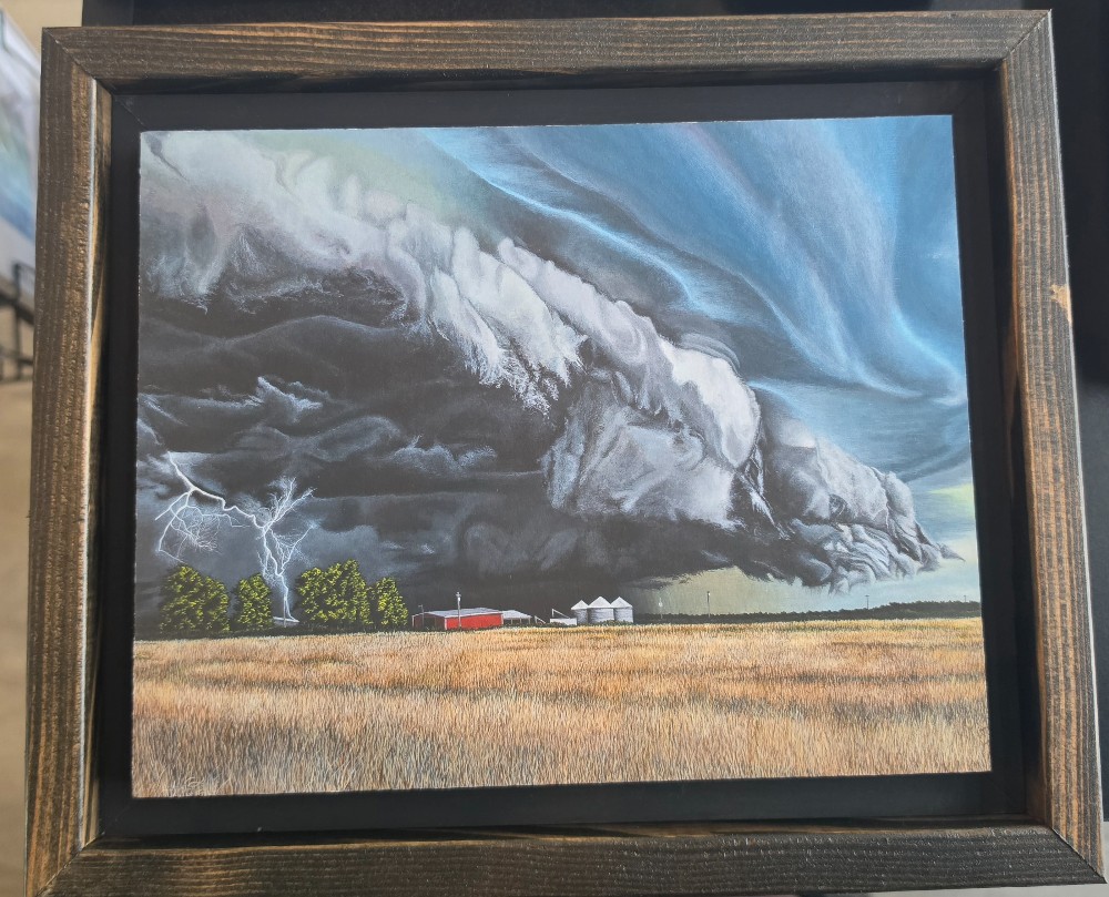 8 x 10 Prairie Storm - Wood Backing