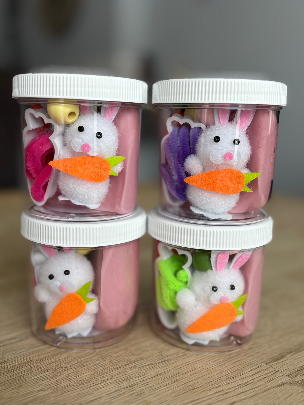 Easter playdough jar