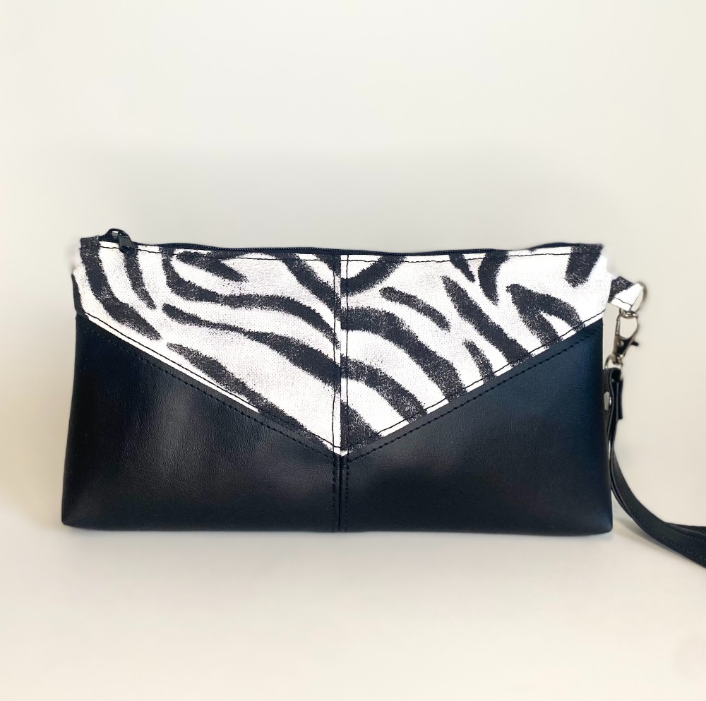 Two Tone Wristlet - Zebra