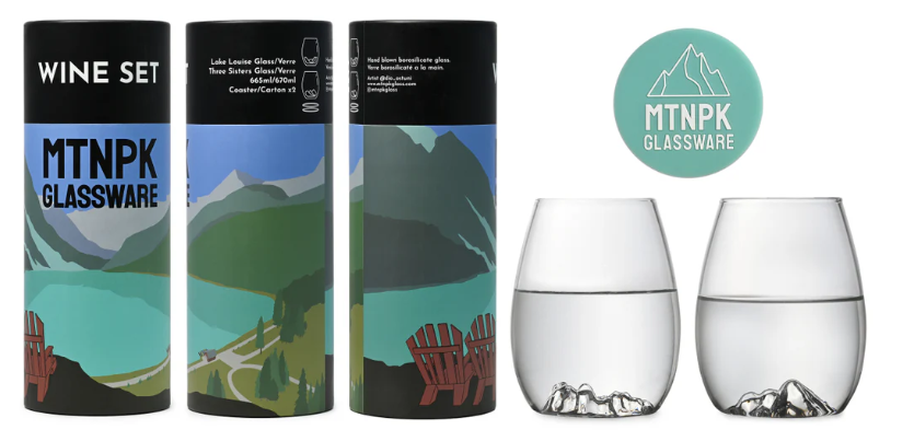 Wine Set - Lake Louise & Three Sisters