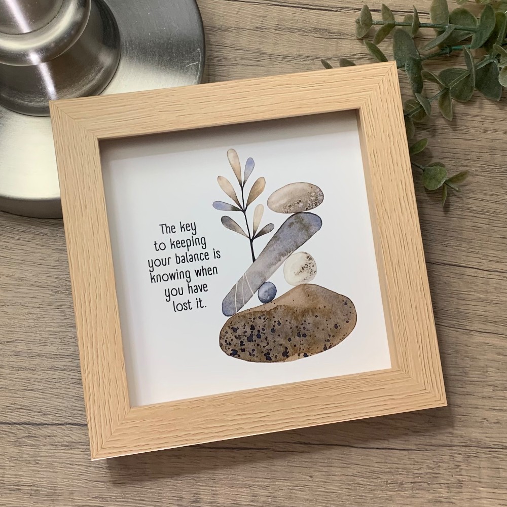 The key to keeping your balance, 5'x5' framed print